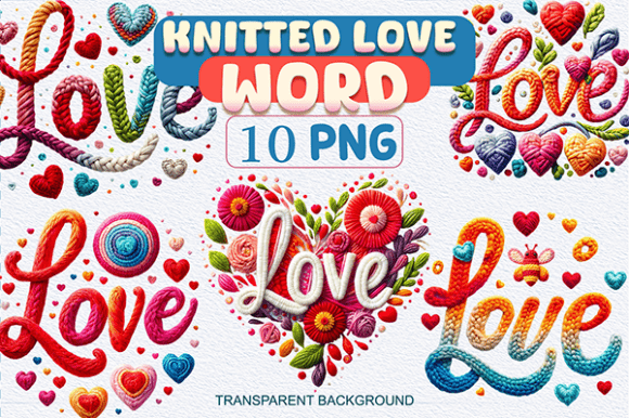 A Knitted Love Clipart Bundle for Creative Designs