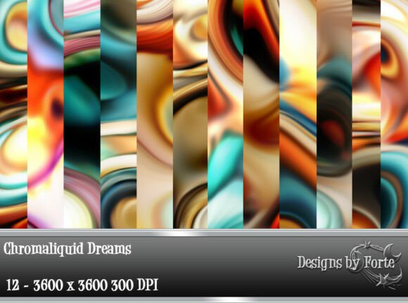 Chromaliquid Dreams: When Digital Pattern Design Becomes Liquid Art