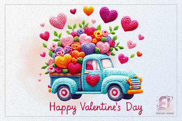Crochet Truck Valentine Clipart PNG: Your Creative Catalyst