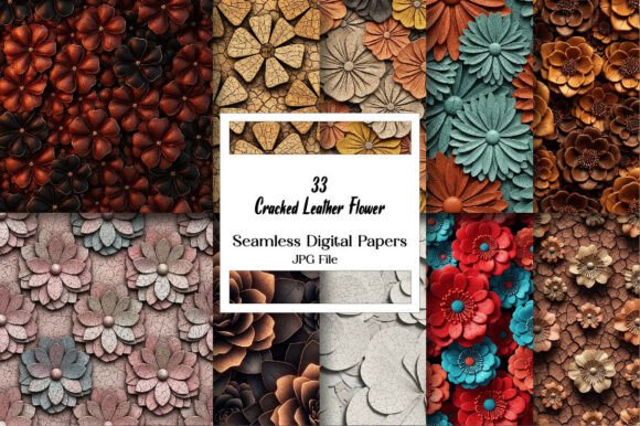 Embracing the Elegance of Seamless Cracked Leather Flower Patterns