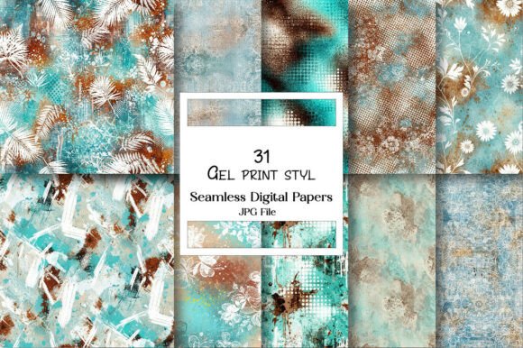 Exploring Gel Print Style Digital Papers