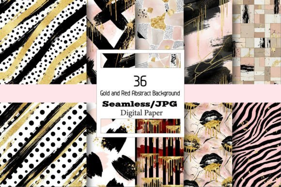 Gold and Red Abstract Backgrounds: A Creative Asset for Your Projects