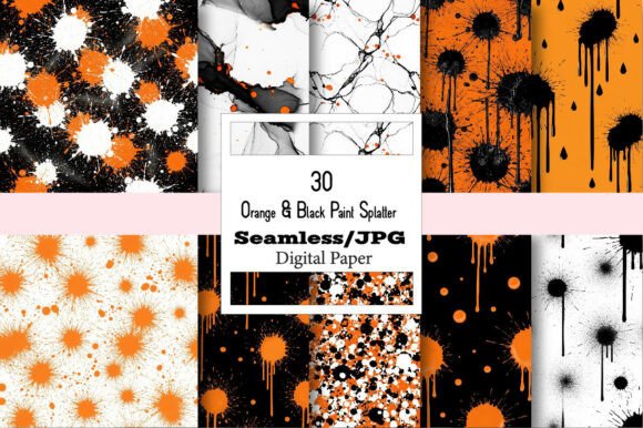 How a Seamless Orange Black Paint Splatter Pattern Can Fuel Your Creativity
