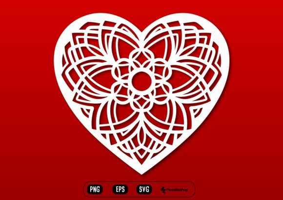 Ornate Rose Heart Mandala Cut File: Integrating Elegance into Your Creative Workflow