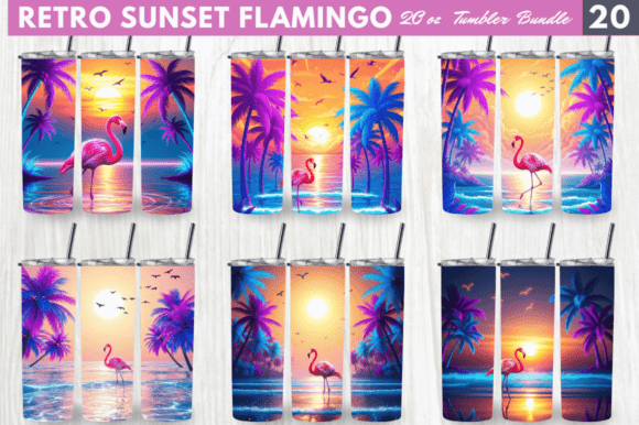 Retro Sunset Flamingo Tumbler Wraps: A Guide for Crafters and Small Businesses
