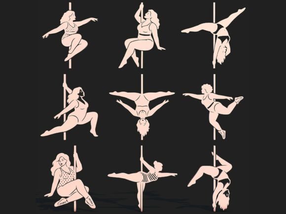 The Art of Motion: Exploring Pole Dance Silhouette Bundles for Creative Expression