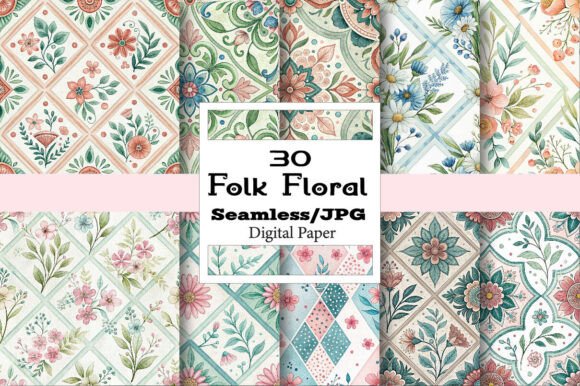 The Folk Floral Seamless Patterns Bundle: Your Creative Toolkit for Everything