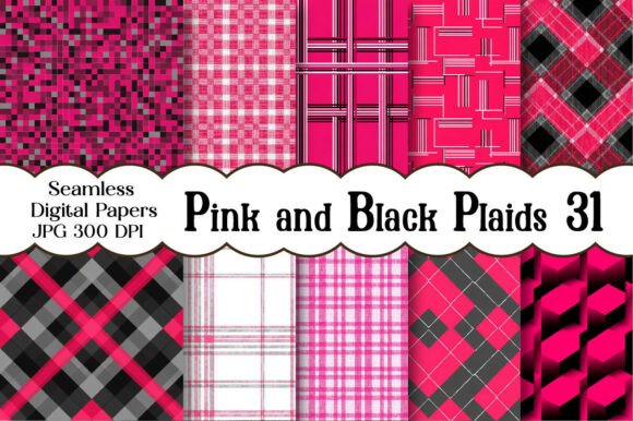 The Pink and Black Plaids Digital Paper: Your Core Asset for Cohesive Design Workflows
