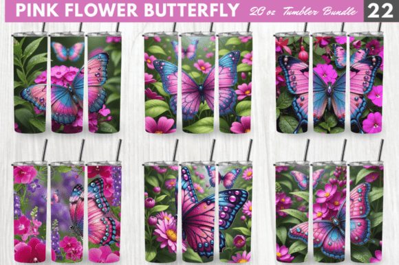 The Pink Flower Butterfly Tumbler Bundle: Elevating Craft and Commerce