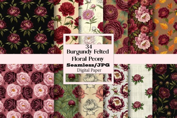 The Ultimate Creative Toolkit: Unleashing the Burgundy Felted Floral Peony Pattern
