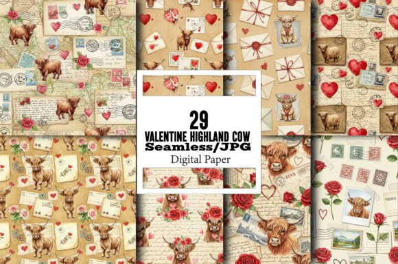 The Ultimate Guide to Valentine Highland Cow Digital Paper
