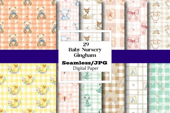 The Unbounded Creativity of Baby Nursery Gingham Digital Paper