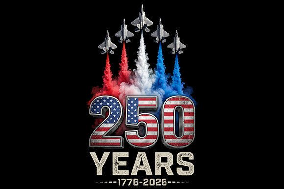 The USA 250 Years Fighter Jets PNG: A Design Asset for Patriotism and Celebration