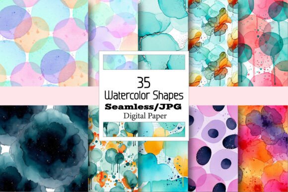 The Versatile Charm of Watercolor Shapes Patterns