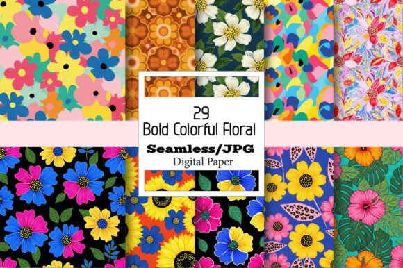 Understanding Seamless Bold Colorful Floral Designs: A Resource for Crafters and Creators