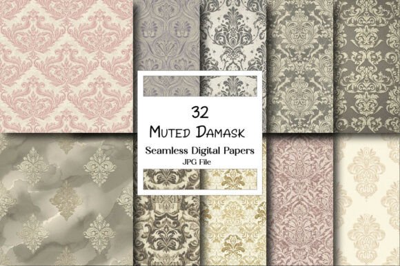 Unlocking Creative Versatility with Muted Damask Digital Paper